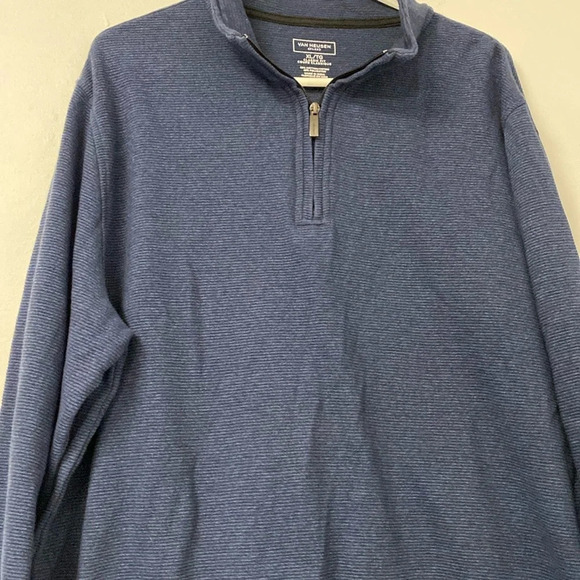 Van Heusen Shirt Classic Fit Natural Flex Stretch Quarter Zip Size‎ XL - Picture 2 of 8
